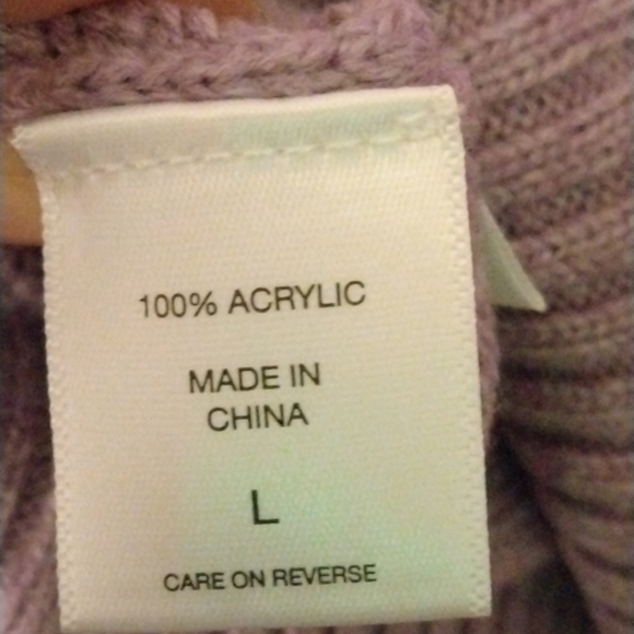 NEW- Purple Rhinestones Sweater comes w extra button. - Picture 6 of 7